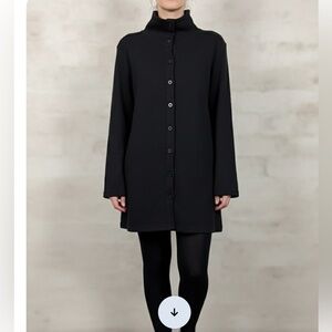 Oak & Fort Black Button-Up Sweater